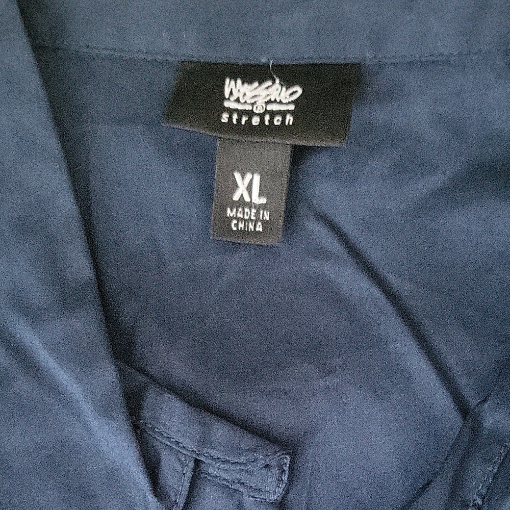 Mossimo Supply Co. Navy Button-Down Shirt - Picture 2 of 3